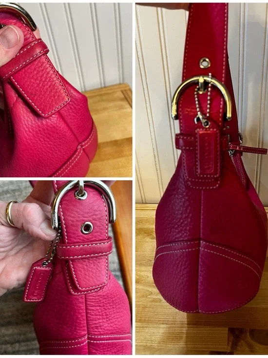 Coach SoHo Hobo Shoulder Bag Pebbled Leather Vintage - Picture 12 of 15